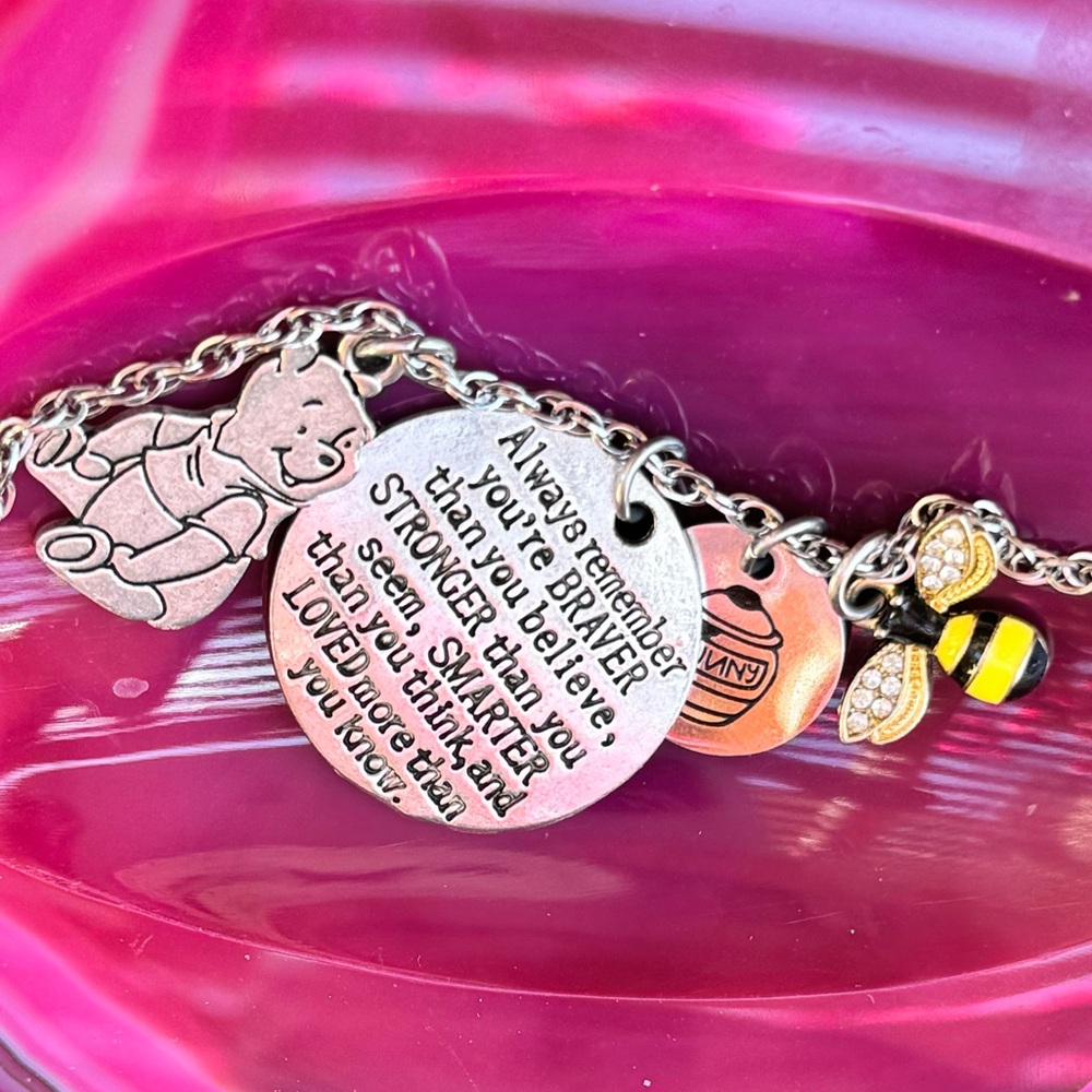 “Always Remember You’re Braver than You Believe…” Winnie the Pooh Necklace